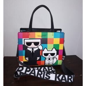 Karl Lagerfeld Paris Maybelle NWT Multicolor‎ Satchel Crossbody
